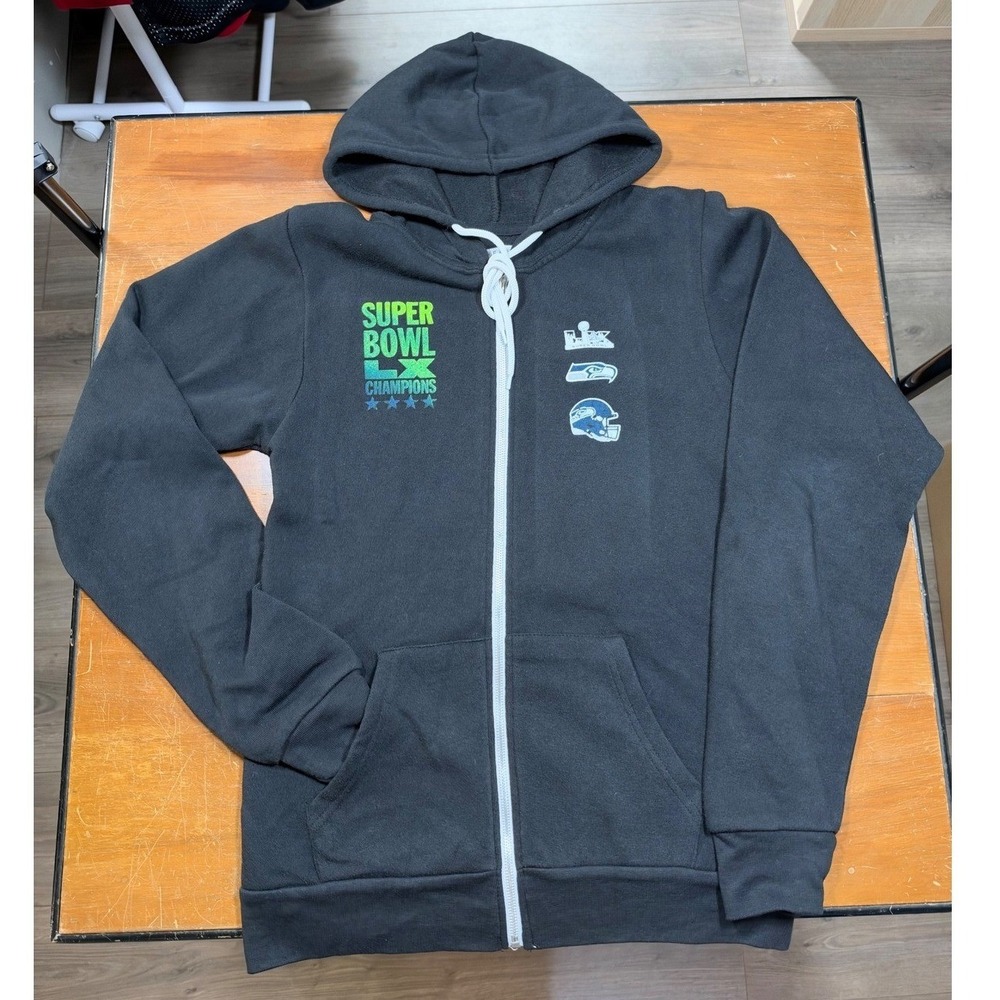 NWOT WEAR by Erin Andrews Seattle Seahawks Hoodie Women's M Super Bowl LX Zip